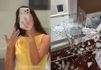 Teto da residência de Amanda Kimberlly desaba após fortes chuvas em São Paulo