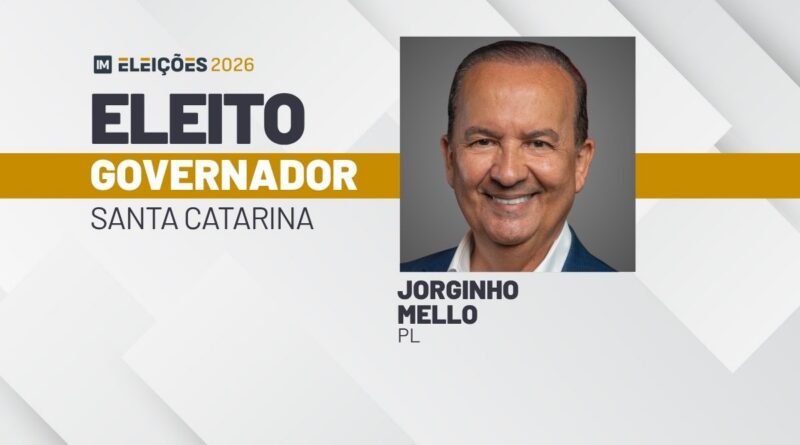Jorginho Mello é reeleito governador de SC no 1º turno