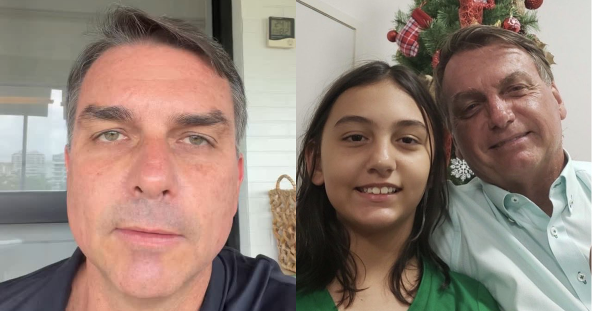 Flávio mostra desenho que ganhou da irmã, filha de Bolsonaro, e gera repercussão