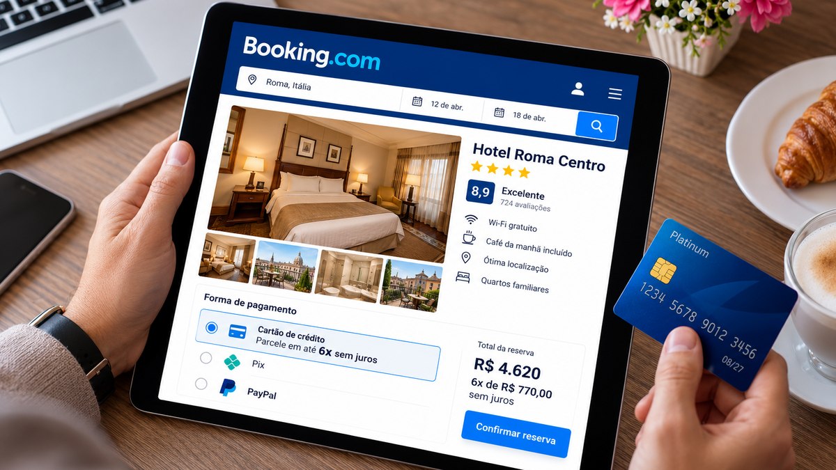 Booking.com libera parcelamento de hotéis sem juros no Brasil