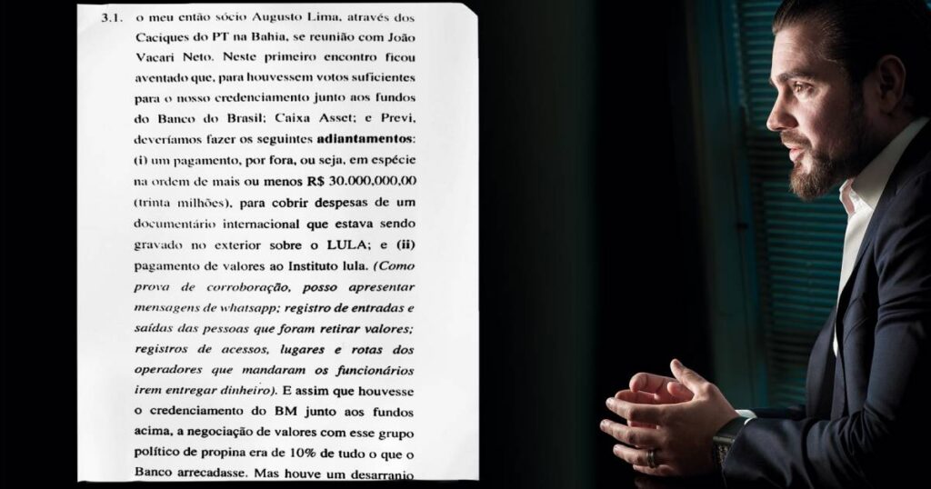 Vorcaro conta que liberou dinheiro para filme sobre Lula por negócios no governo